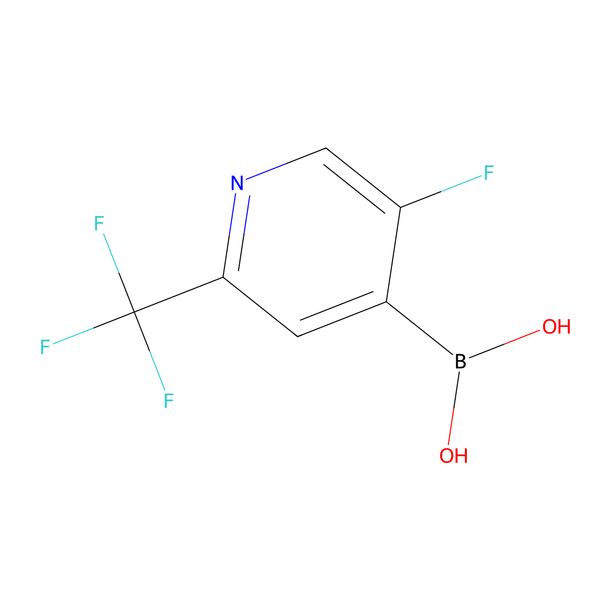 (5-Fluoro-2-(trifluoromethyl)pyridin-4-yl)boronic acid molecular structure, CAS 2941501-48-8