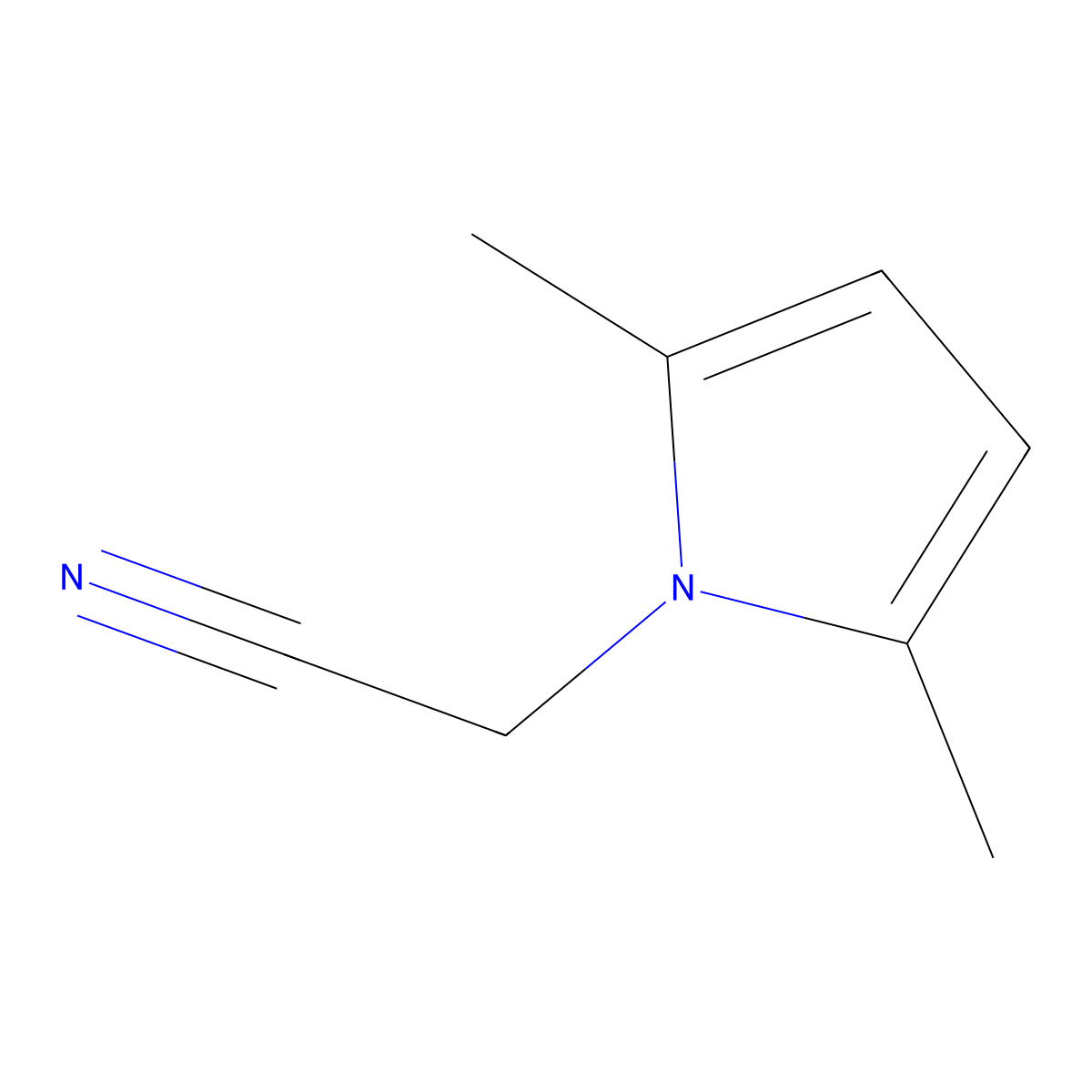 2,5-Dimethyl-1H-pyrrole-1-acetonitrile molecular structure, CAS 294176-79-7
