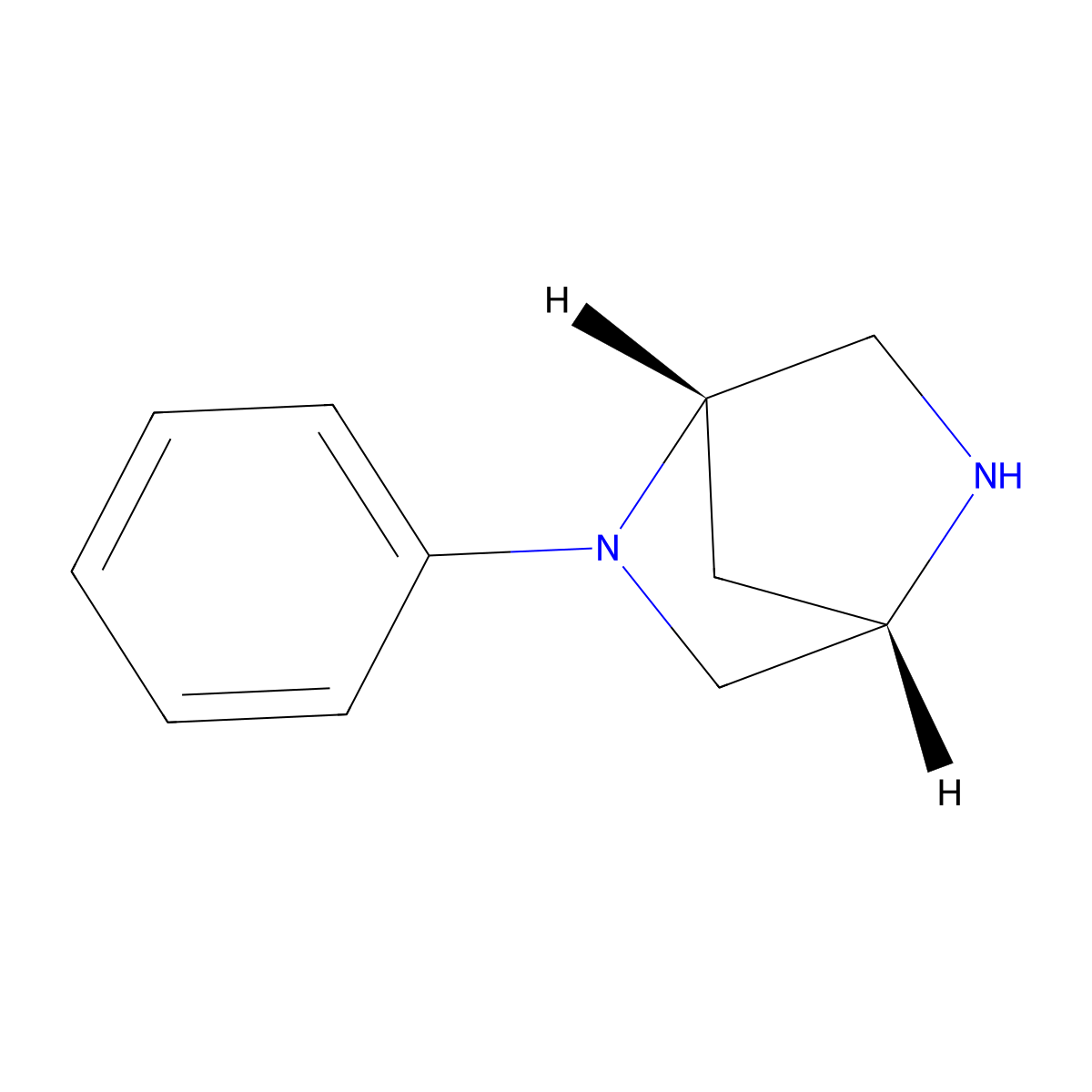 (1S,4S)-2-Phenyl-2,5-diazabicyclo[2.2.1]heptane molecular structure, CAS 294177-33-6