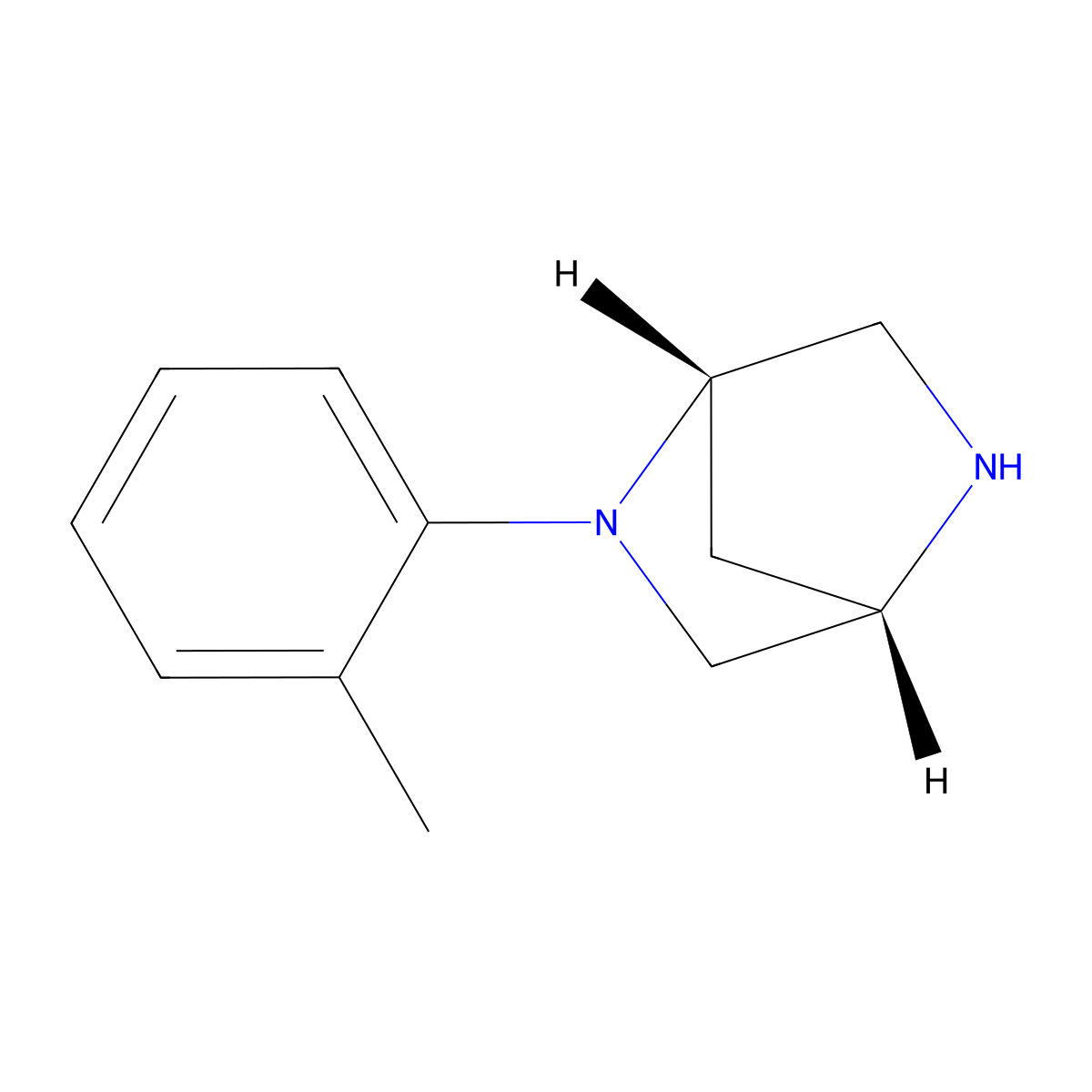 (1S,4S)-2-(2-methylphenyl)-2,5-diazabicyclo[2.2.1]heptane molecular structure, CAS 294177-37-0