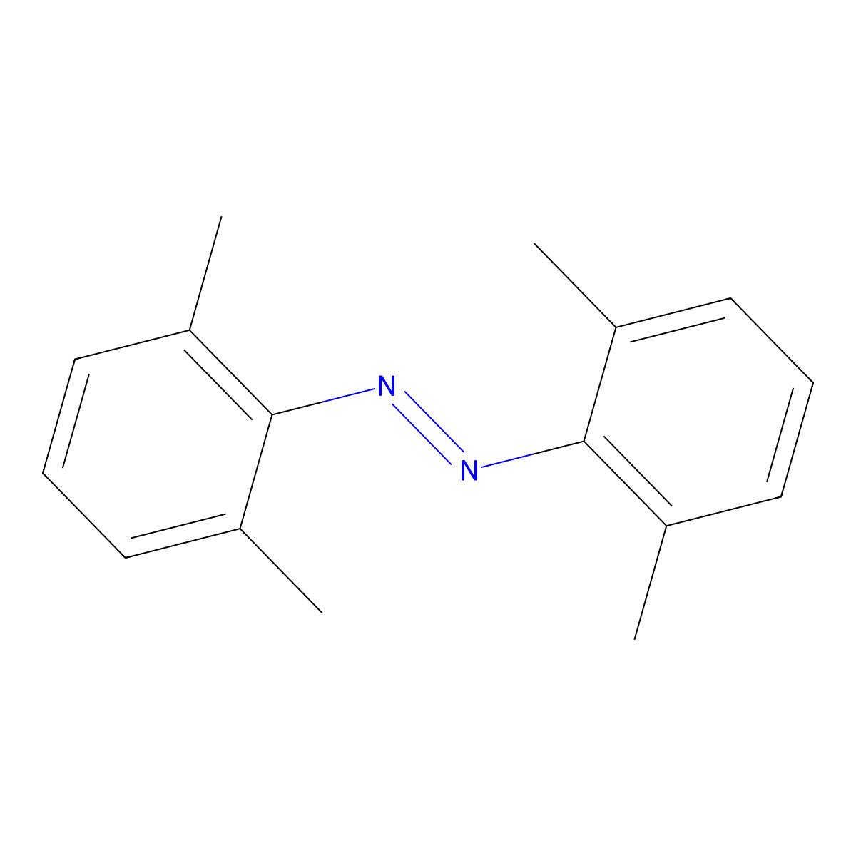 Diazene, bis(2,6-dimethylphenyl)- molecular structure, CAS 29418-31-3