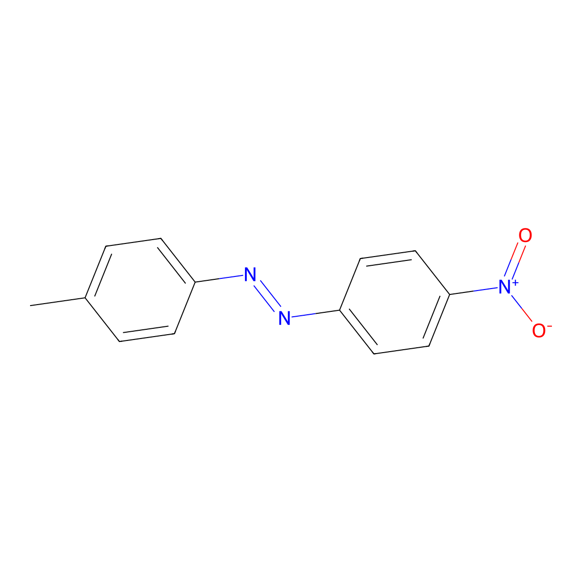 (4-Methylphenyl)(4-nitrophenyl)diazene molecular structure, CAS 29418-58-4