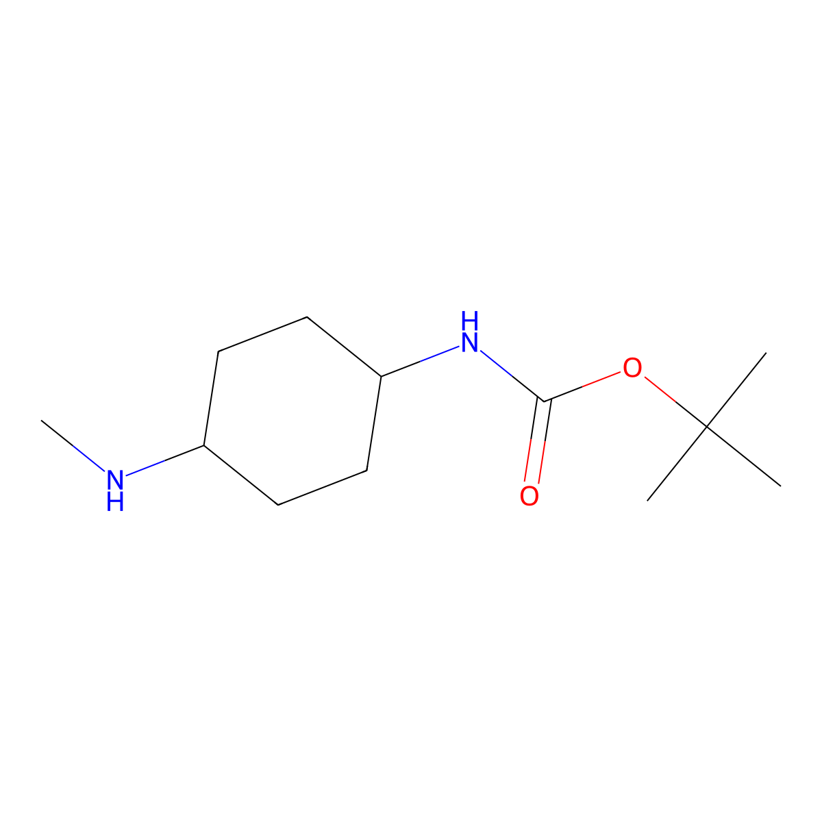 tert-butyl N-[4-(methylamino)cyclohexyl]carbamate molecular structure, CAS 294180-29-3