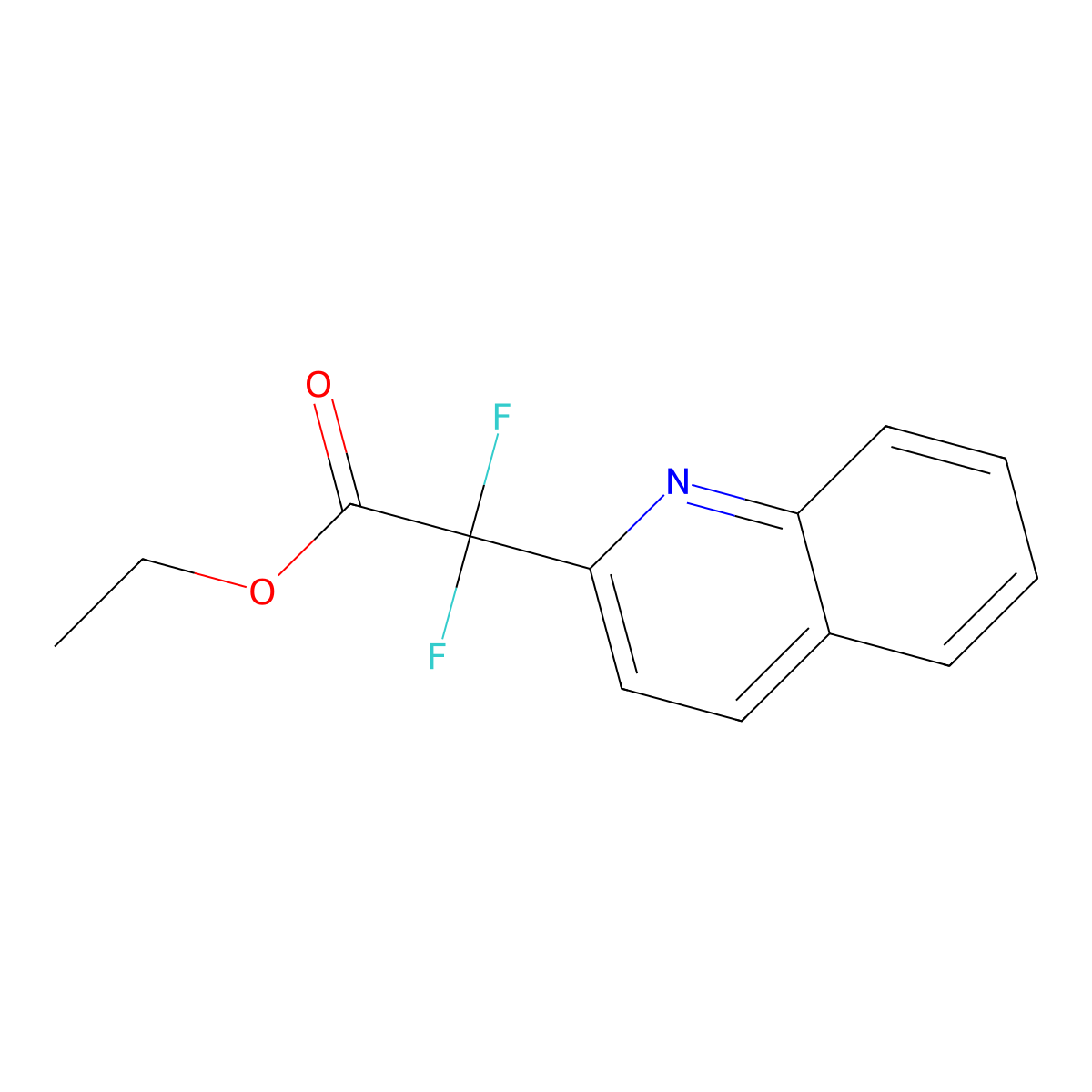 Ethyl alpha,alpha-difluoro-2-quinolineacetate molecular structure, CAS 294181-97-8