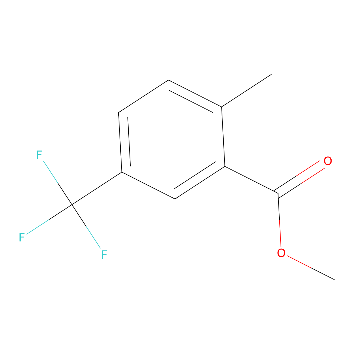 Methyl 2-methyl-5-(trifluoromethyl)benzoate molecular structure, CAS 294190-13-9