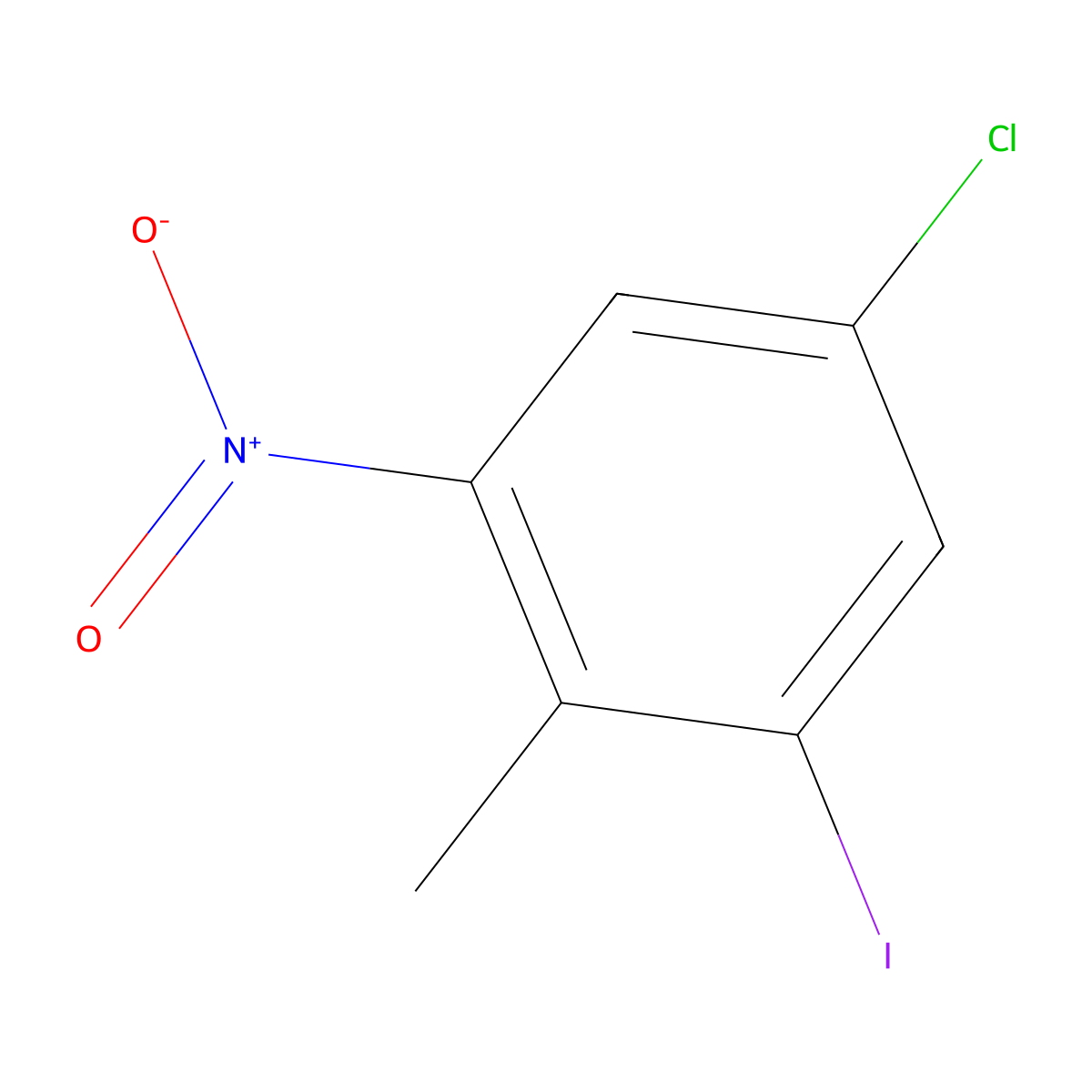 5-Chloro-1-iodo-2-methyl-3-nitrobenzene molecular structure, CAS 294190-16-2