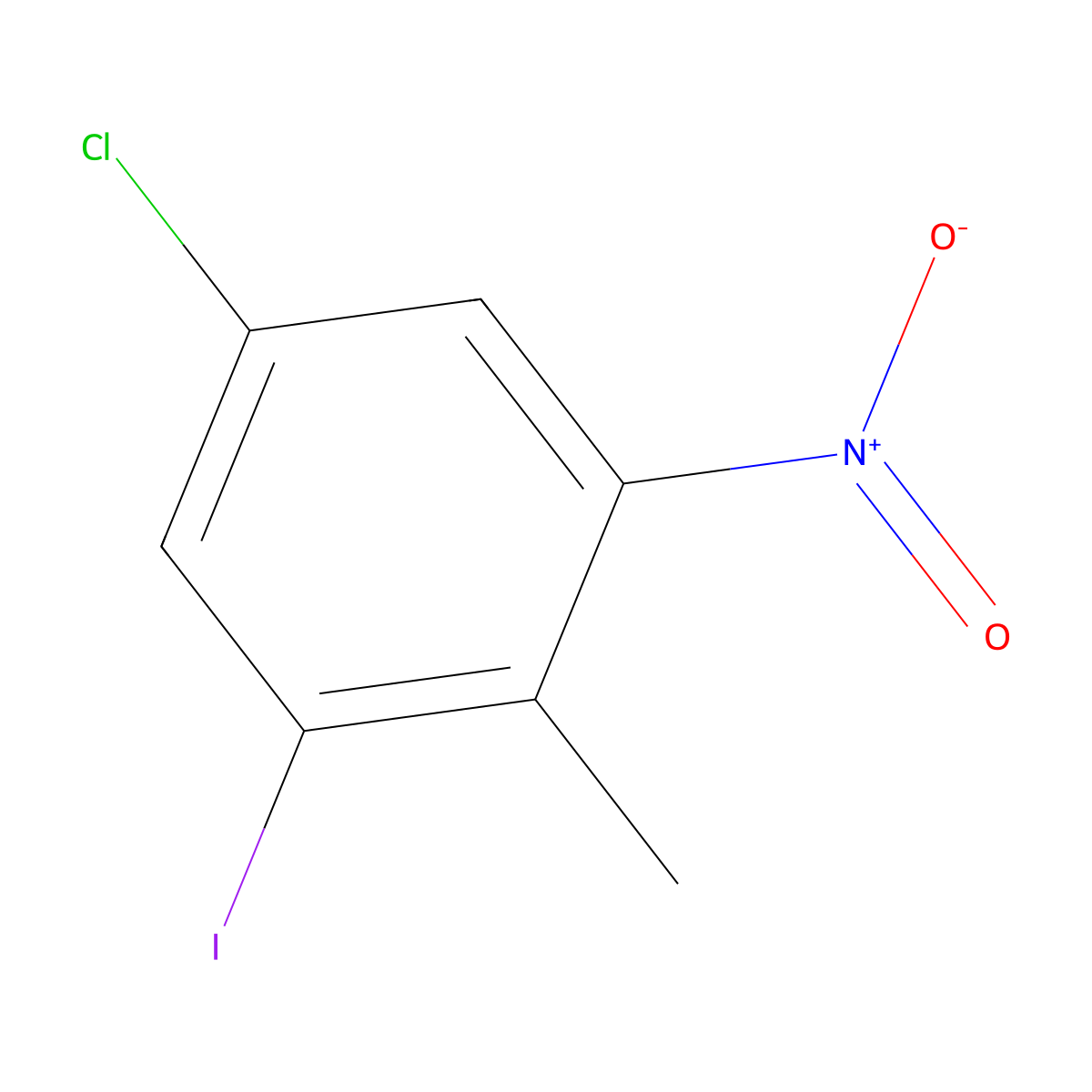 5-Chloro-1-iodo-2-methyl-3-nitrobenzene molecular structure, CAS 294190-16-2