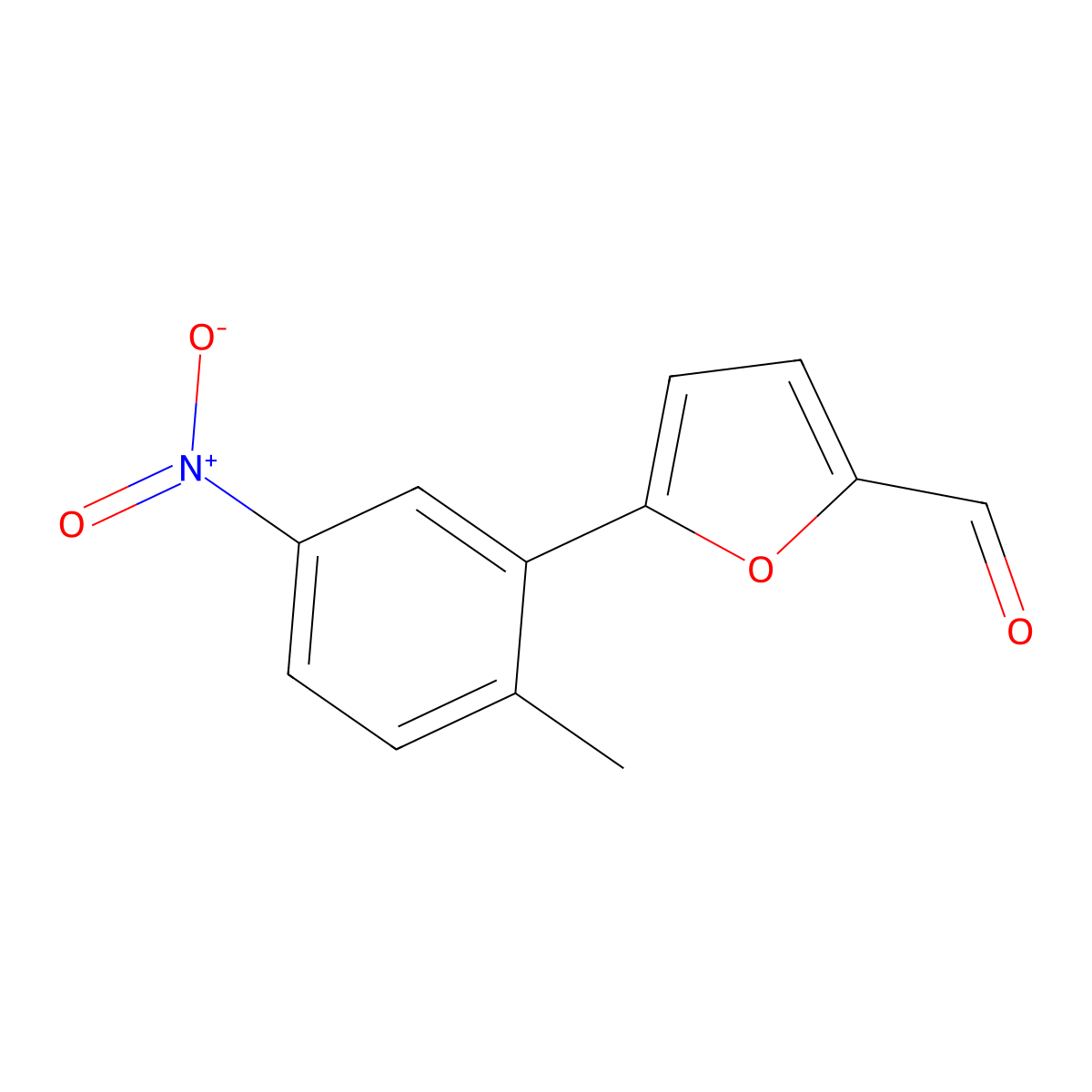 5-(2-Methyl-5-nitrophenyl)-2-furaldehyde molecular structure, CAS 294193-92-3