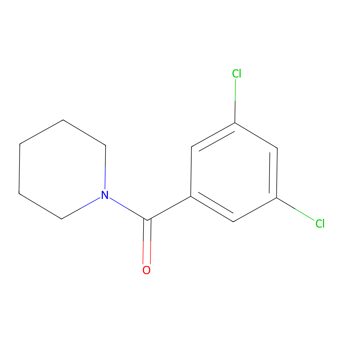 (3,5-Dichlorophenyl)(piperidin-1-yl)methanone molecular structure, CAS 294194-11-9
