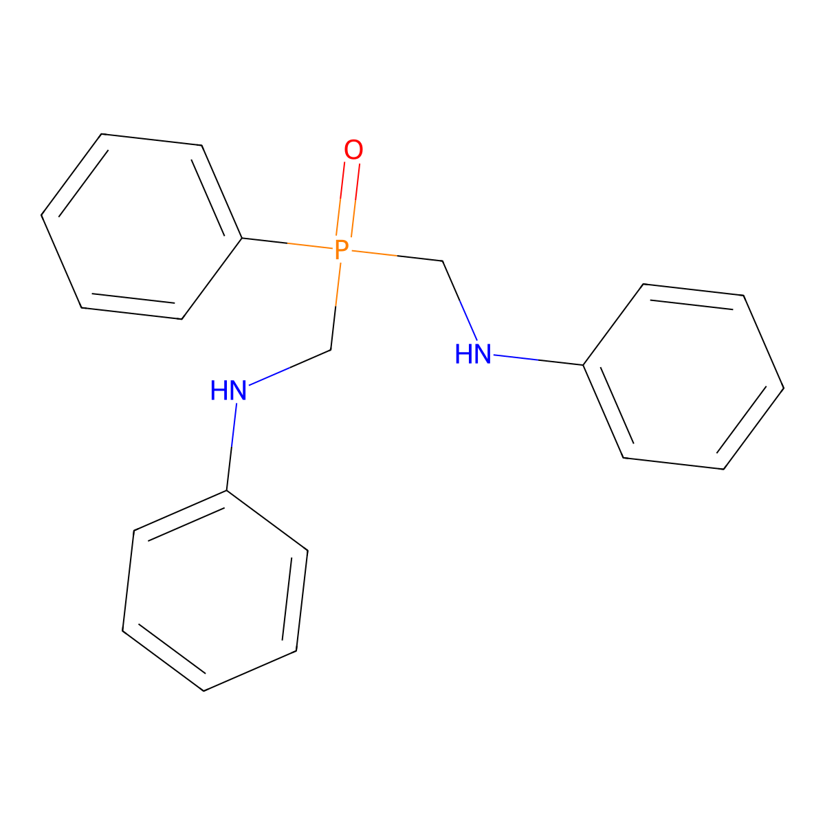 N-[[anilinomethyl(phenyl)phosphoryl]methyl]aniline molecular structure, CAS 294194-14-2