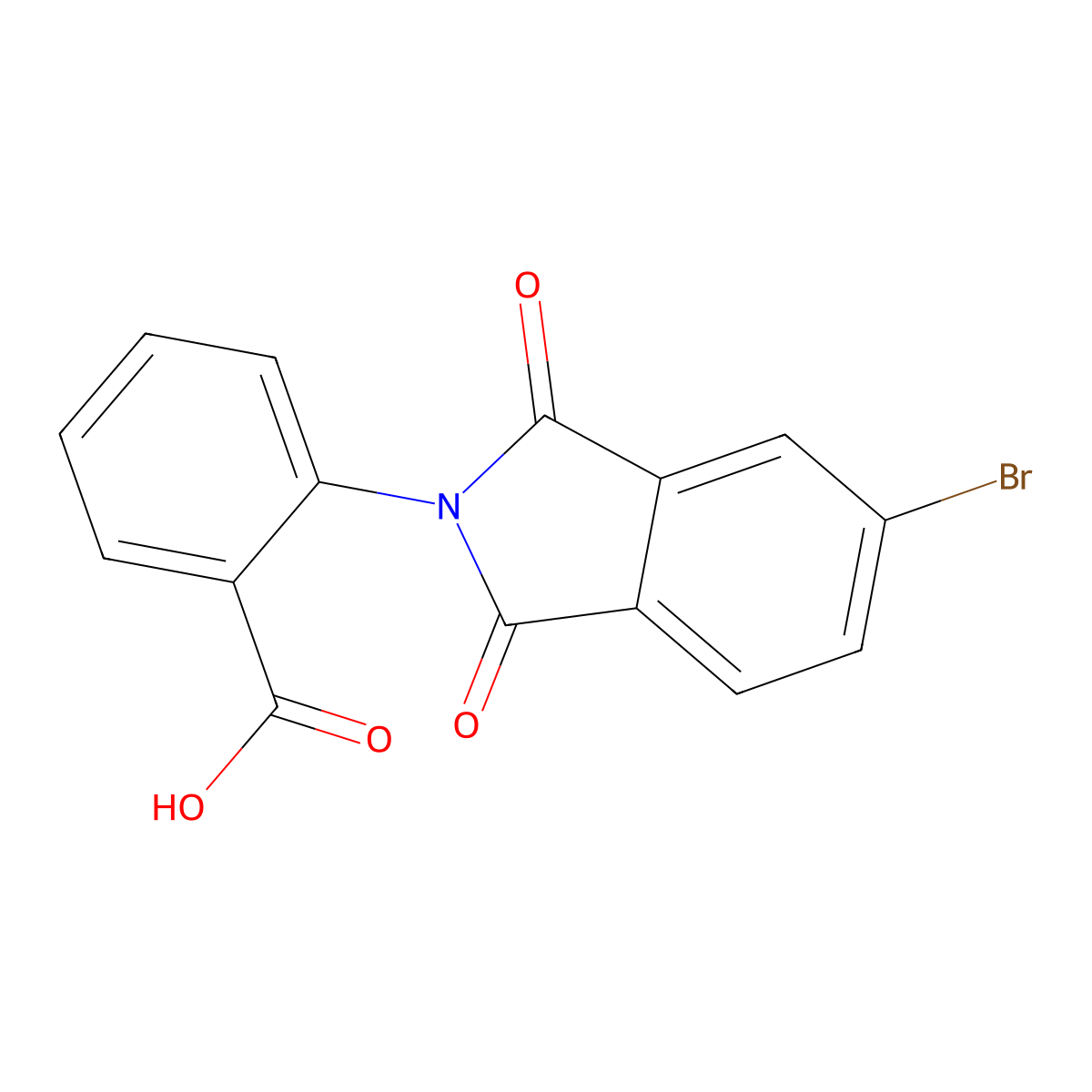 2-(5-bromo-1,3-dioxo-1,3-dihydro-2H-isoindol-2-yl)benzoic acid molecular structure, CAS 294194-23-3