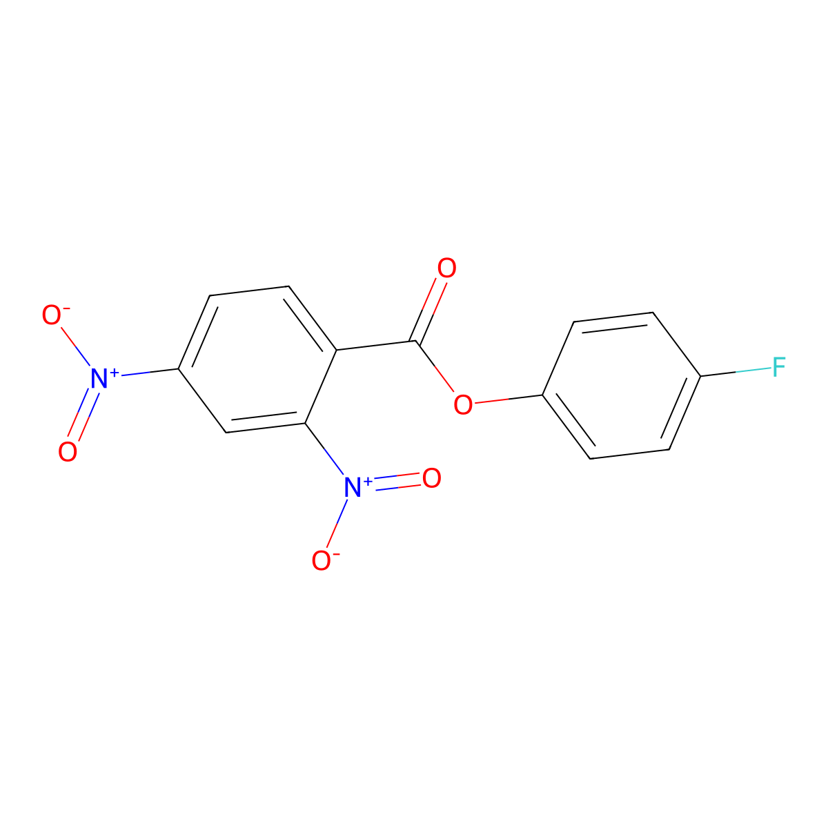 4-Fluorophenyl 2,4-dinitrobenzoate molecular structure, CAS 294194-30-2