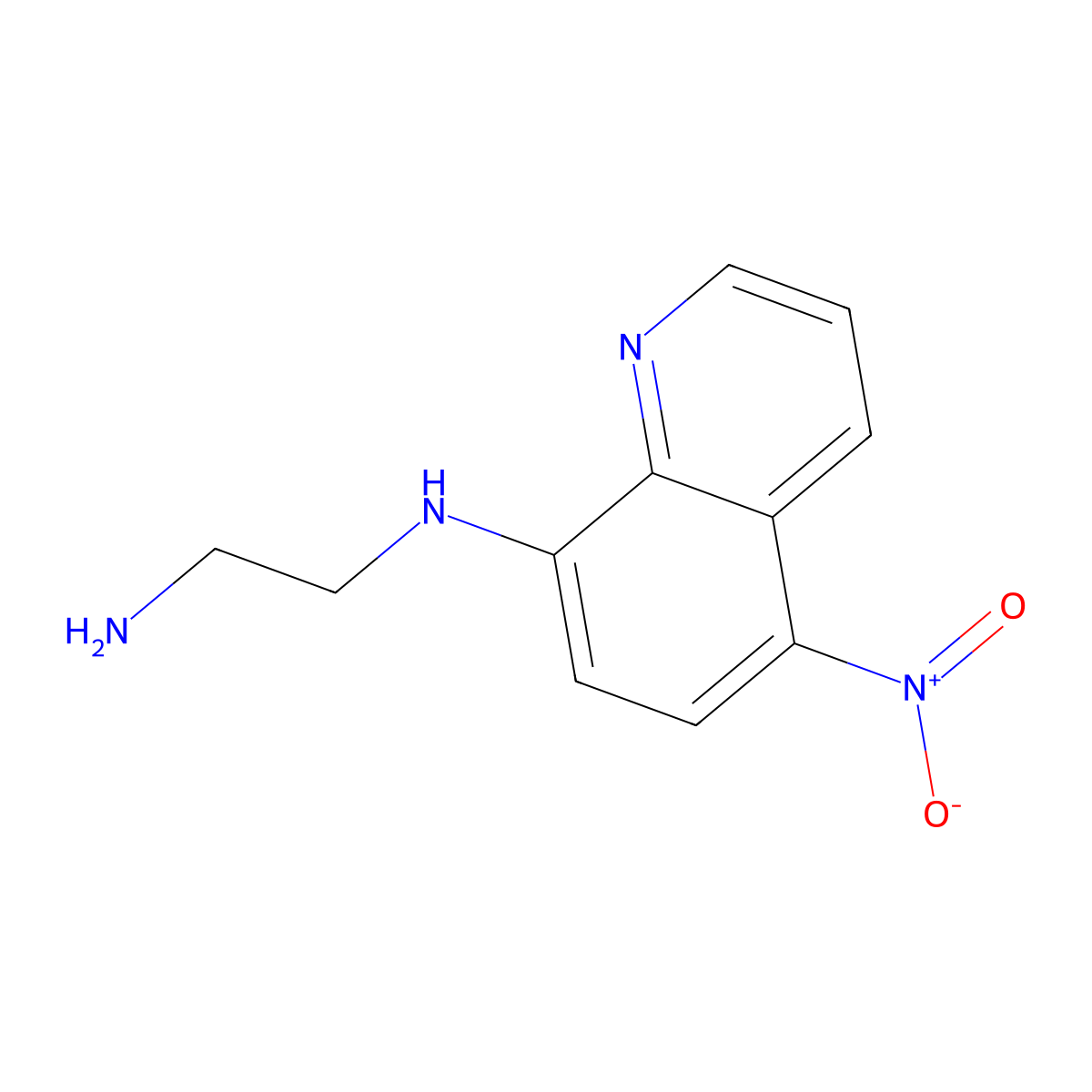 N'-(5-nitroquinolin-8-yl)ethane-1,2-diamine molecular structure, CAS 294194-94-8