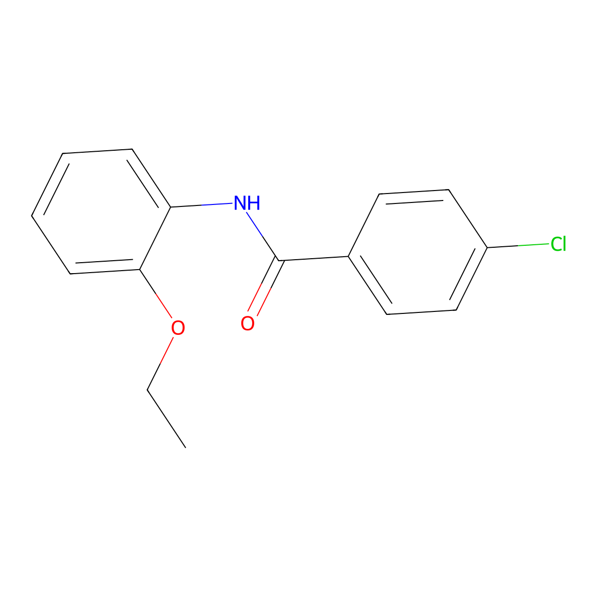 4-chloro-N-(2-ethoxyphenyl)benzamide molecular structure, CAS 294195-76-9