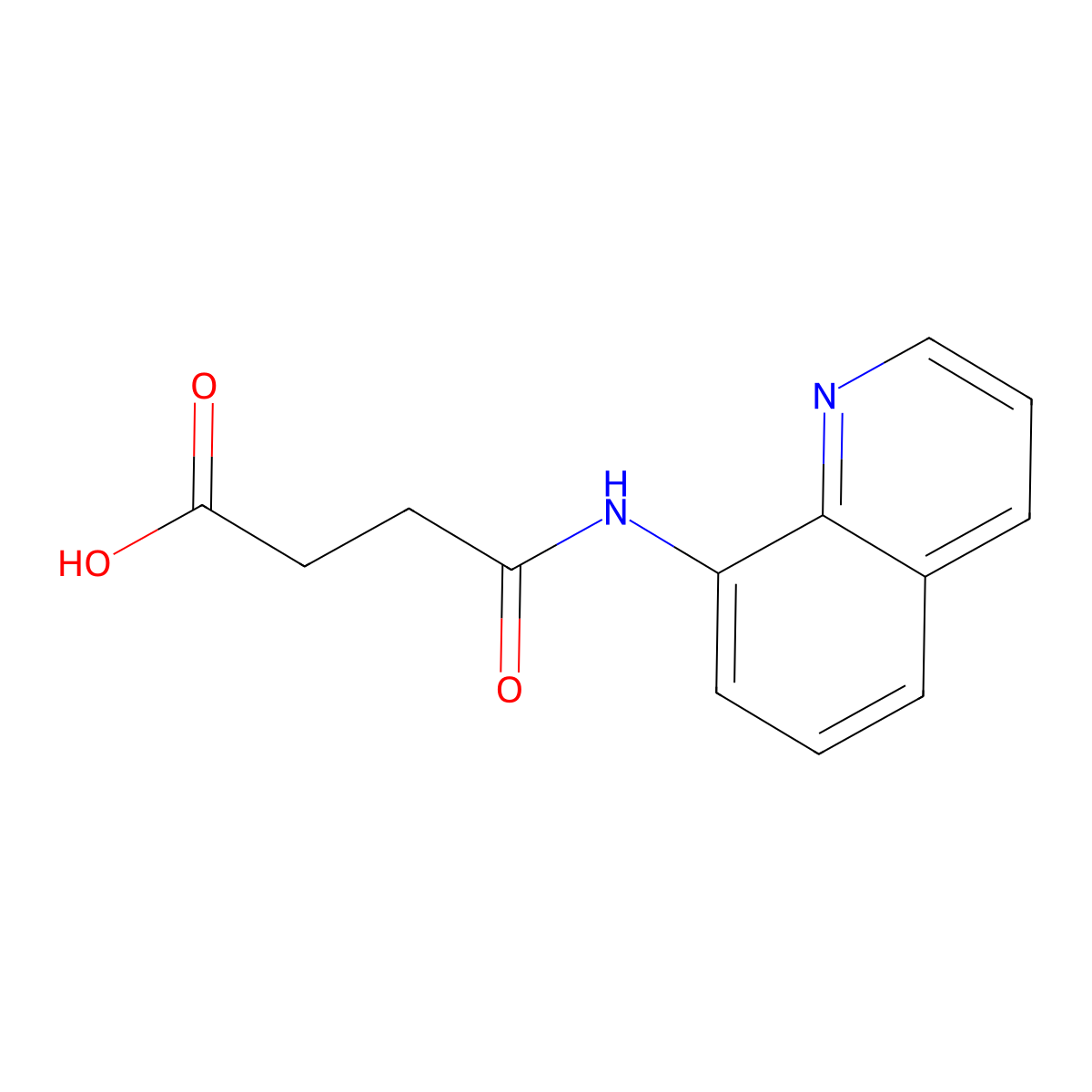 4-Oxo-4-(quinolin-8-ylamino)butanoic acid molecular structure, CAS 294197-02-7