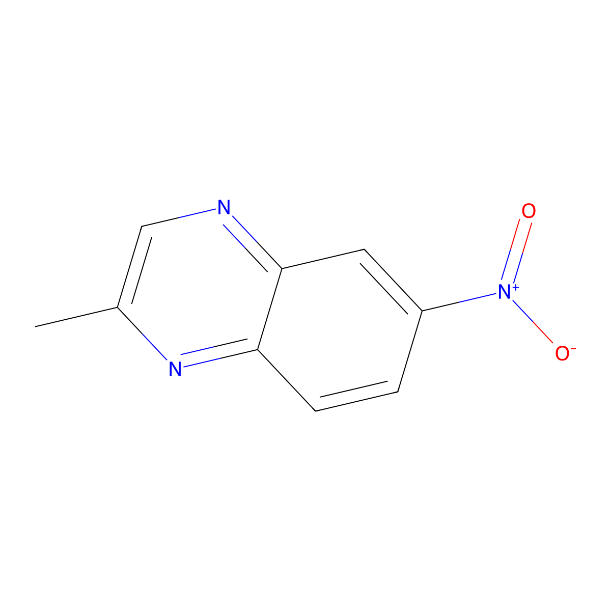 2-Methyl-6-nitroquinoxaline molecular structure, CAS 2942-02-1