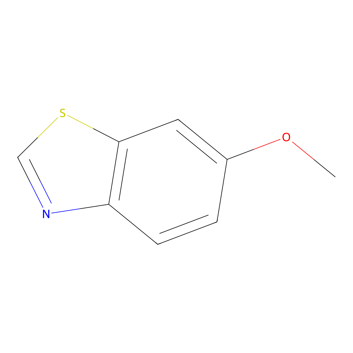 6-Methoxybenzothiazole molecular structure, CAS 2942-13-4