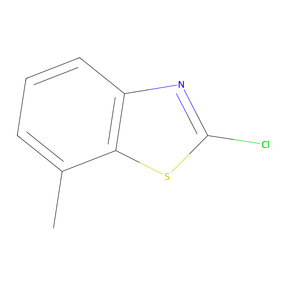 2-Chloro-7-methyl-1,3-benzothiazole molecular structure, CAS 2942-24-7