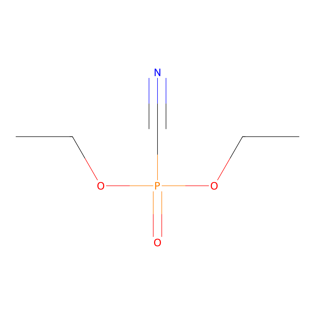Diethyl cyanophosphonate molecular structure, CAS 2942-58-7