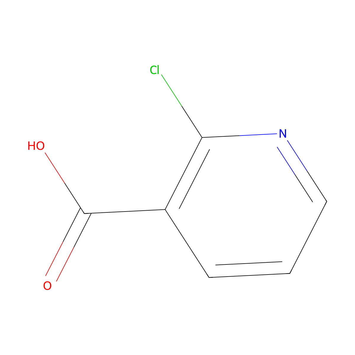 2-Chloronicotinic acid molecular structure, CAS 2942-59-8