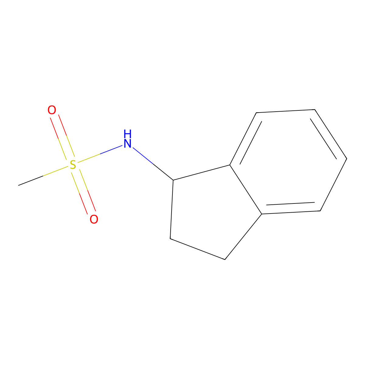 N-(2,3-dihydro-1H-inden-1-yl)methanesulfonamide molecular structure, CAS 294209-44-2
