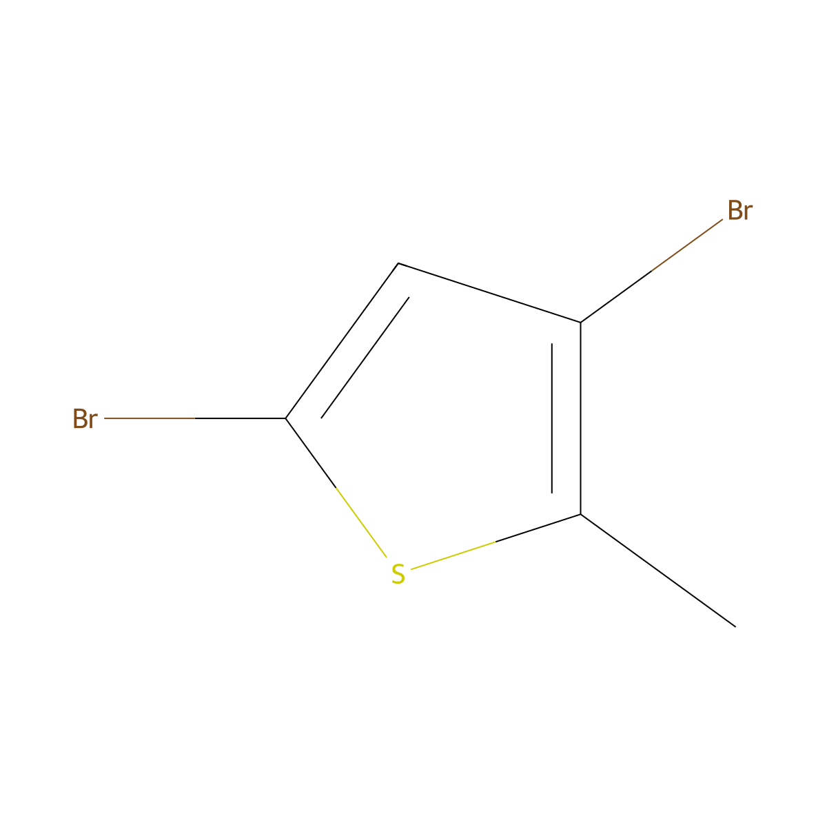 3,5-Dibromo-2-methylthiophene molecular structure, CAS 29421-73-6