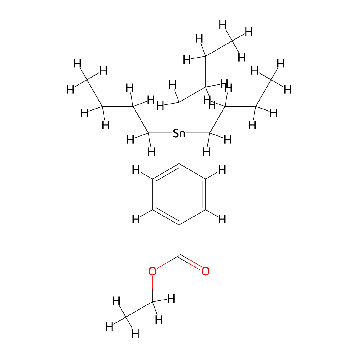 Ethyl 4-(tributylstannyl)benzoate molecular structure, CAS 294210-67-6