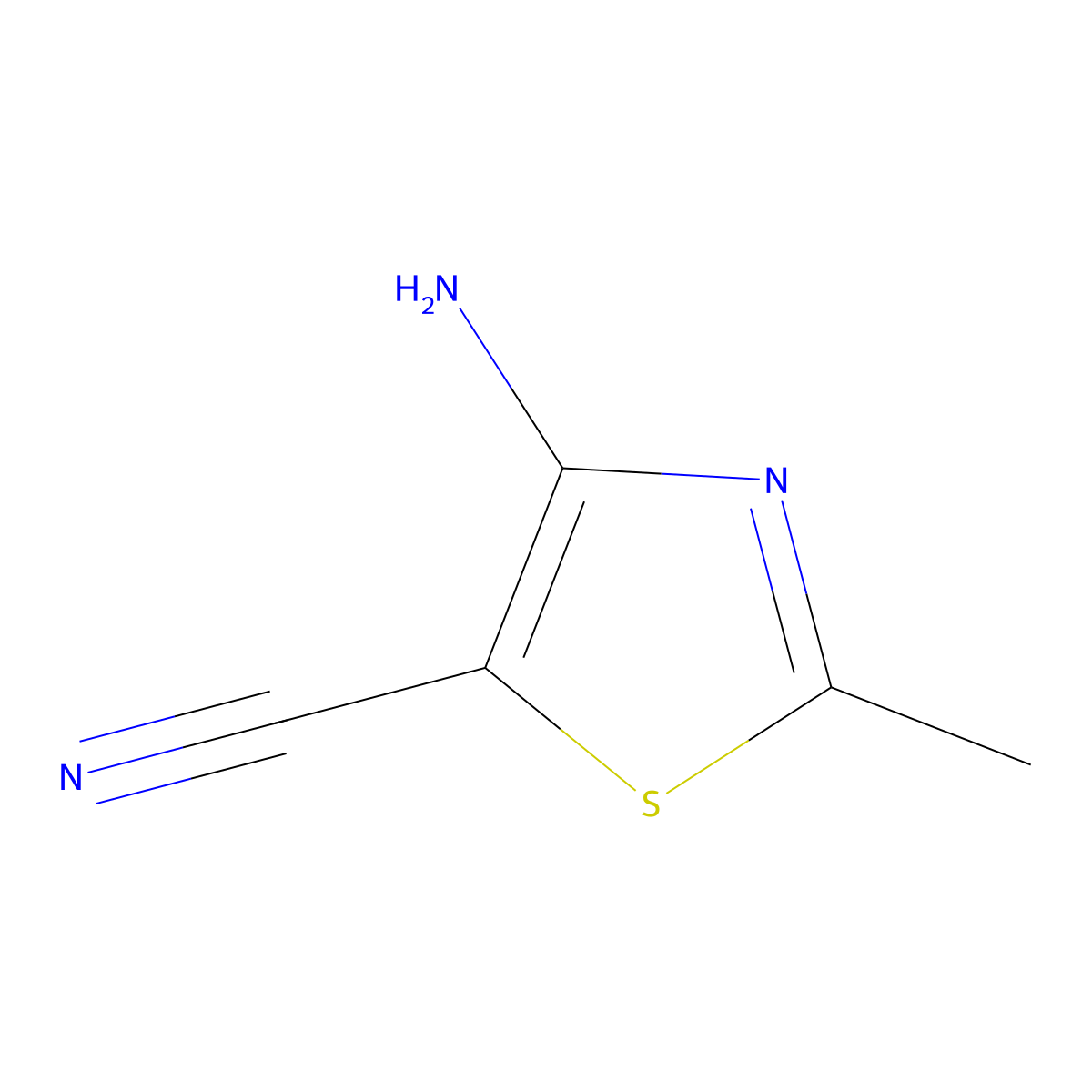 4-Amino-2-methyl-1,3-thiazole-5-carbonitrile molecular structure, CAS 29422-48-8