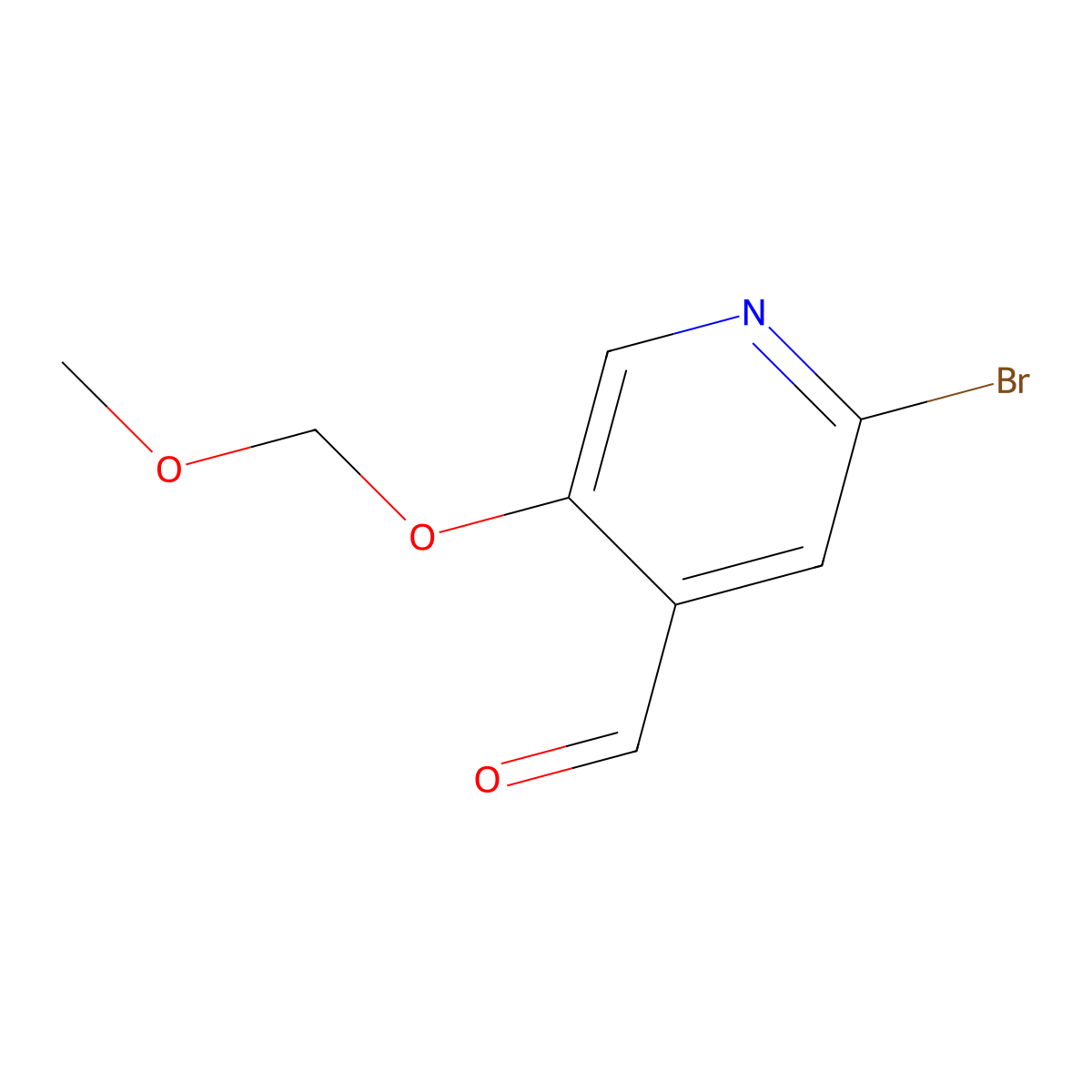 2-Bromo-5-(methoxymethoxy)pyridine-4-carbaldehyde molecular structure, CAS 2942232-48-4