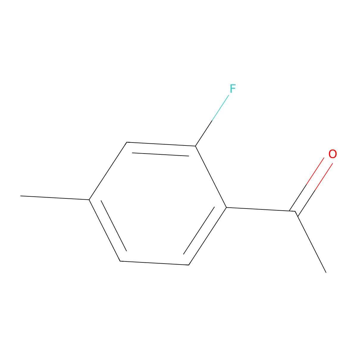 1-(2-Fluoro-4-methylphenyl)ethan-1-one molecular structure, CAS 29427-48-3