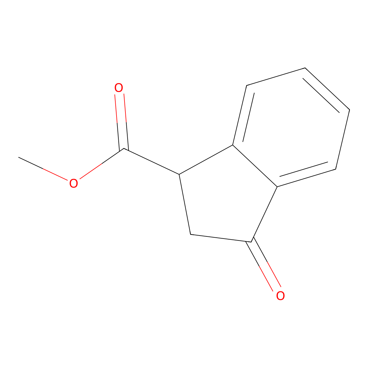Methyl 3-oxo-2,3-dihydro-1H-indene-1-carboxylate molecular structure, CAS 29427-70-1