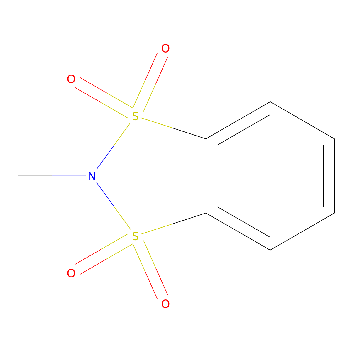 2-Methyl-2H-benzo[d][1,3,2]dithiazole 1,1,3,3-tetraoxide molecular structure, CAS 29429-50-3