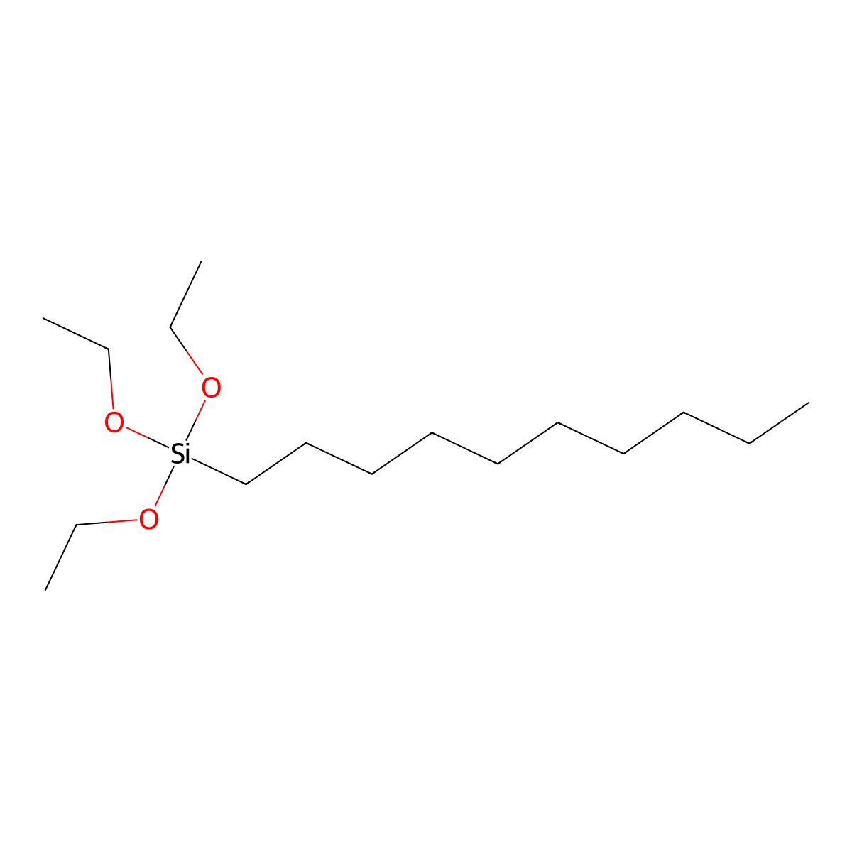 Decyltriethoxysilane molecular structure, CAS 2943-73-9