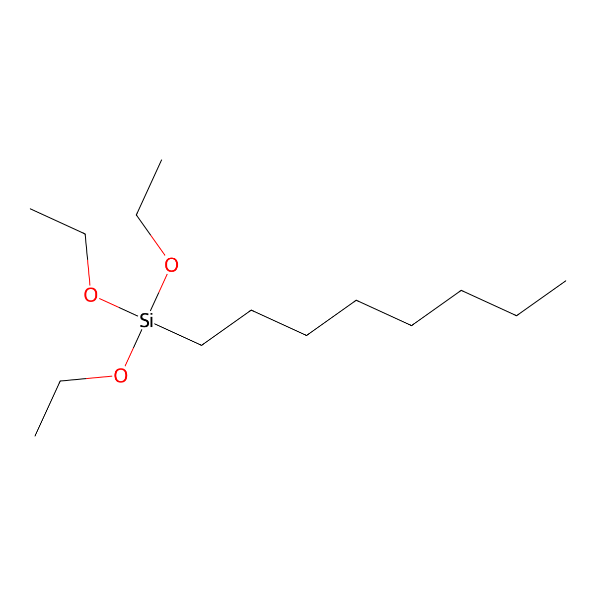 Octyltriethoxysilane molecular structure, CAS 2943-75-1