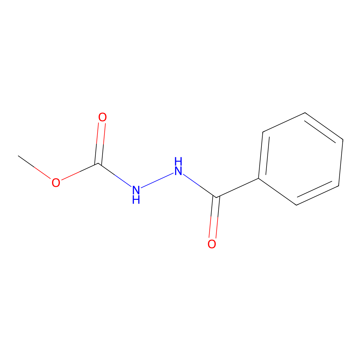 Methyl 2-benzoylhydrazinecarboxylate molecular structure, CAS 29430-29-3