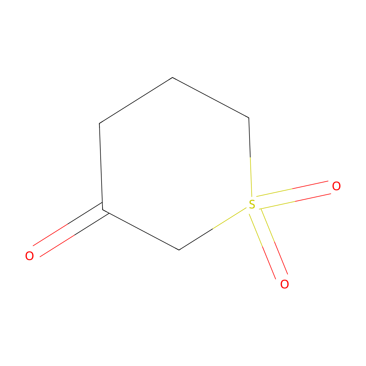 Dihydro-2H-thiopyran-3(4H)-one-1,1-dioxide molecular structure, CAS 29431-37-6