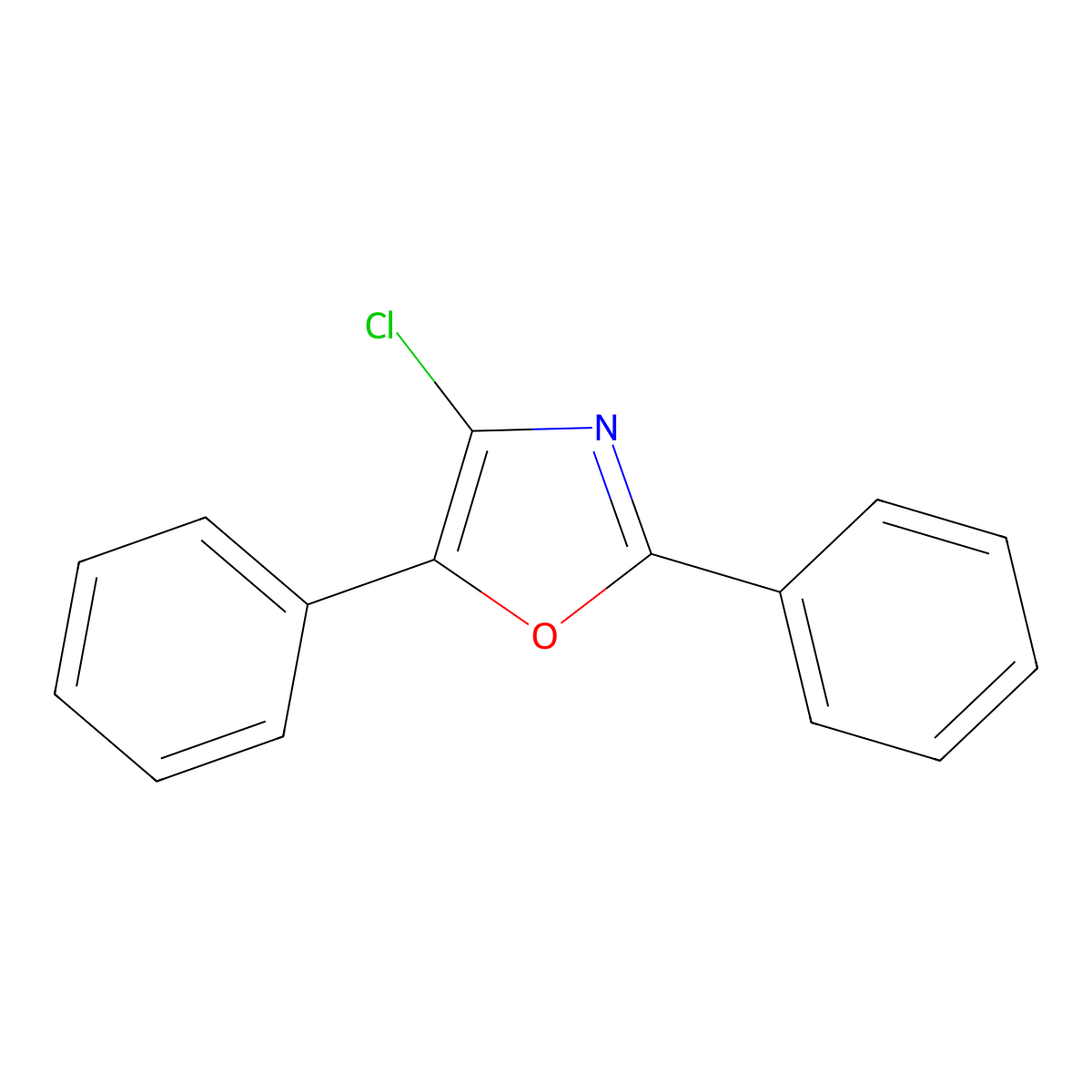 Oxazole, 4-chloro-2,5-diphenyl- molecular structure, CAS 29431-45-6