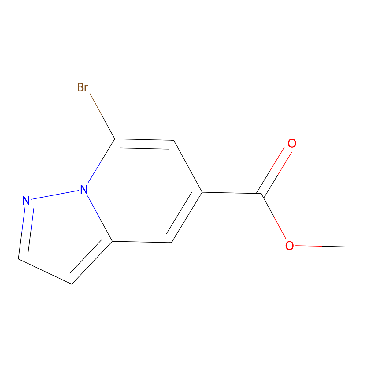 Methyl 7-bromopyrazolo[1,5-A]pyridine-5-carboxylate molecular structure, CAS 2943100-50-1