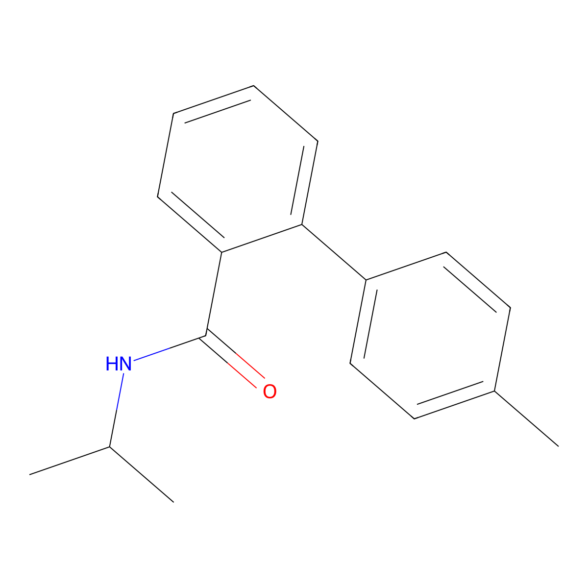 [1,1'-Biphenyl]-2-carboxamide, 4'-methyl-N-(1-methylethyl)- molecular structure, CAS 2943474-92-6