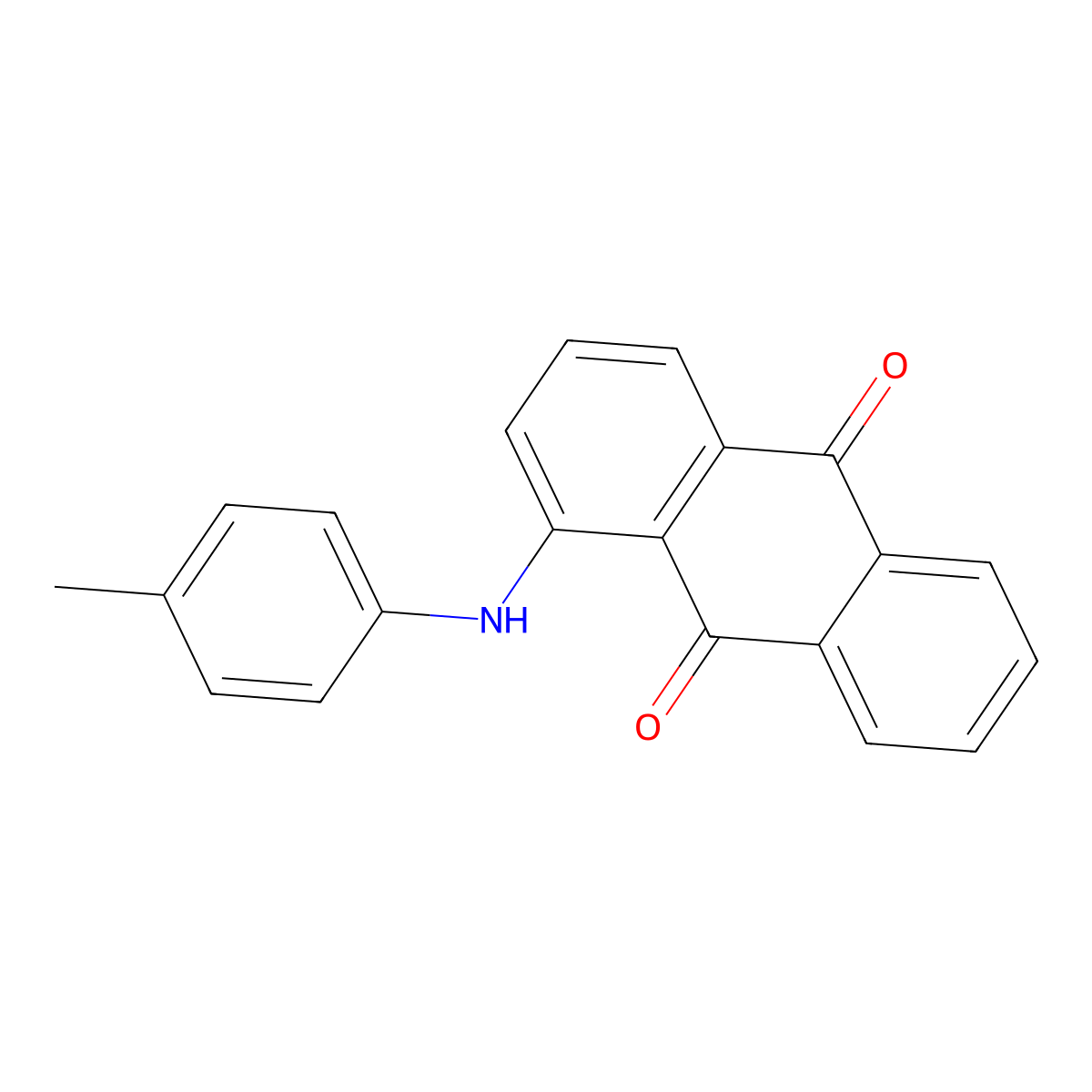 1-(p-Toluidino)anthraquinone molecular structure, CAS 2944-19-6