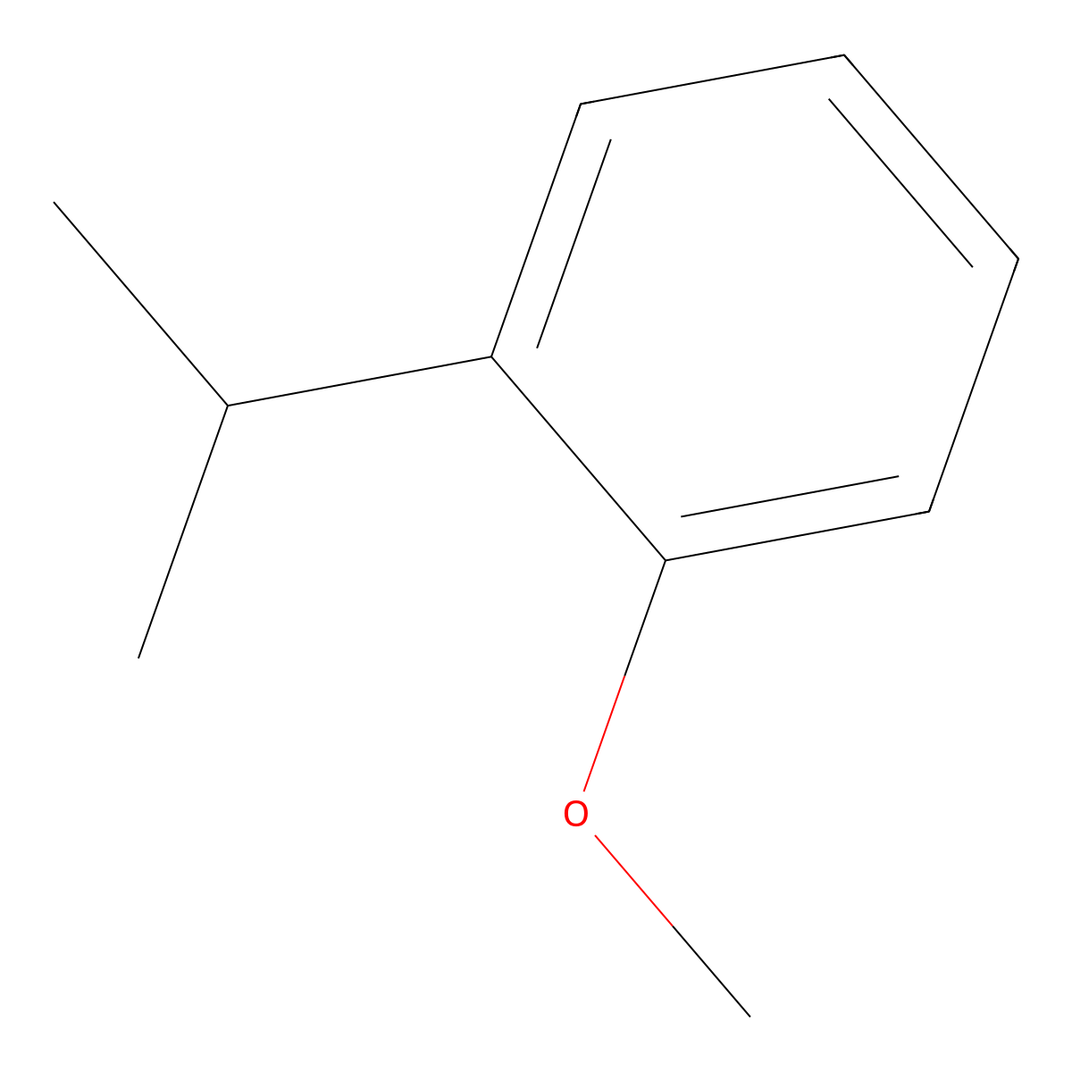 2-Isopropylanisole molecular structure, CAS 2944-47-0