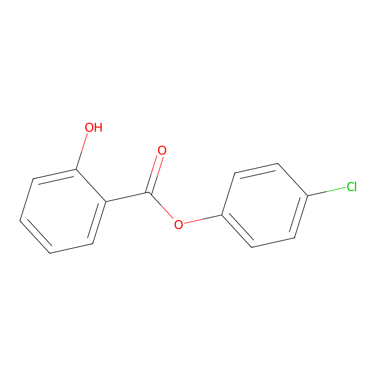 4-Chlorophenyl salicylate molecular structure, CAS 2944-58-3