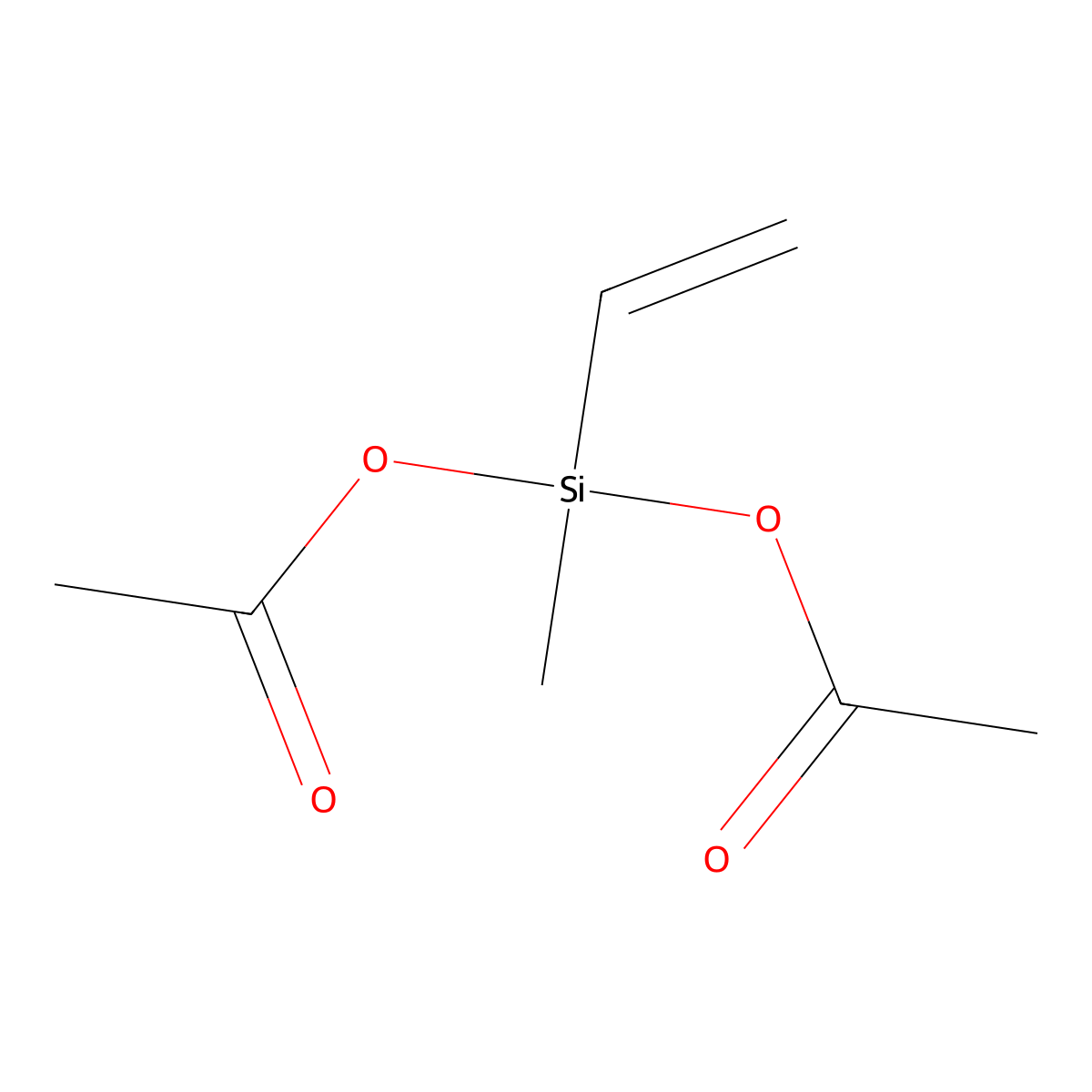 Silanediol, 1-ethenyl-1-methyl-, 1,1-diacetate molecular structure, CAS 2944-70-9