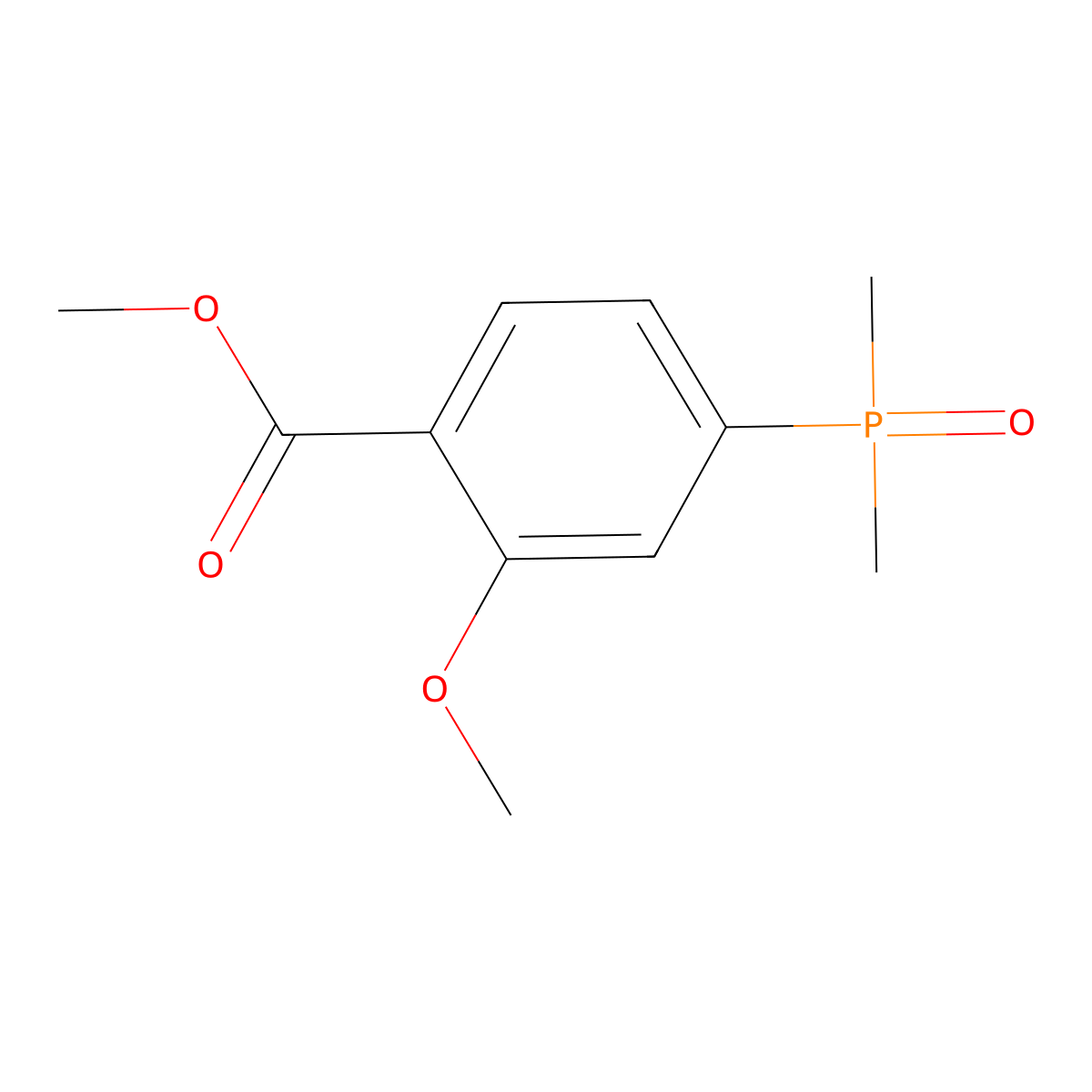 Methyl 4-dimethylphosphoryl-2-methoxybenzoate molecular structure, CAS 2944215-54-5