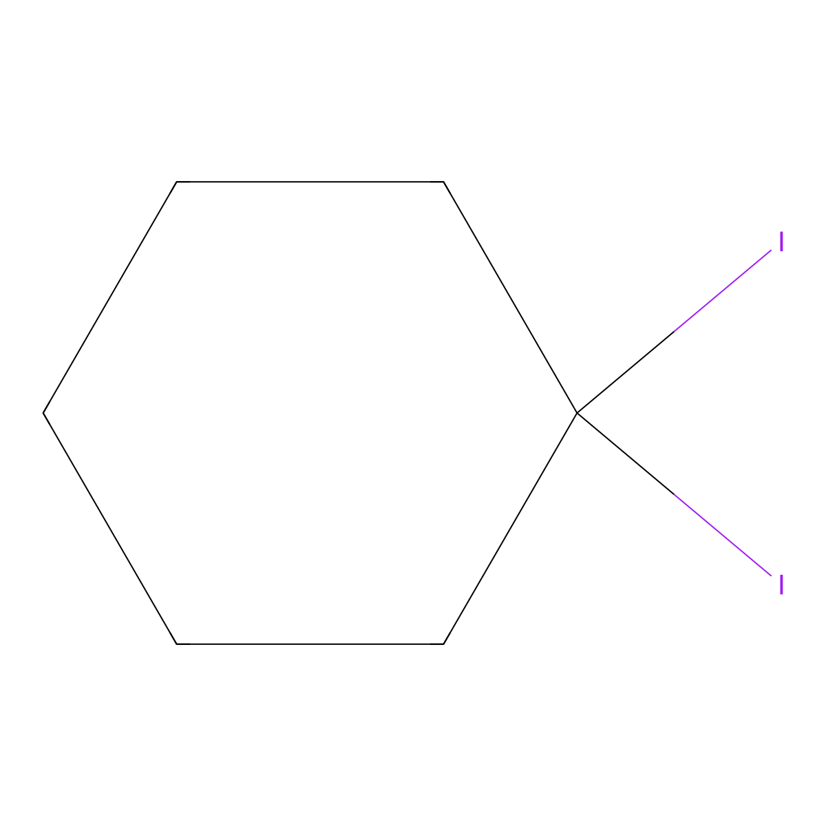 1,1-Diiodocyclohexane molecular structure, CAS 29443-47-8
