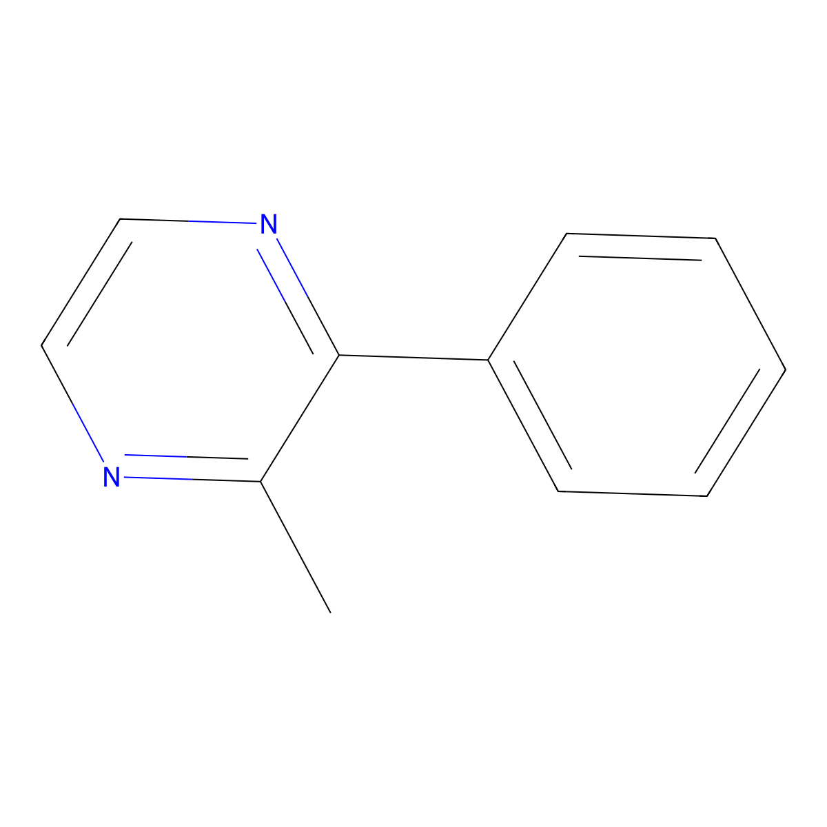 2-Methyl-3-phenylpyrazine molecular structure, CAS 29444-53-9