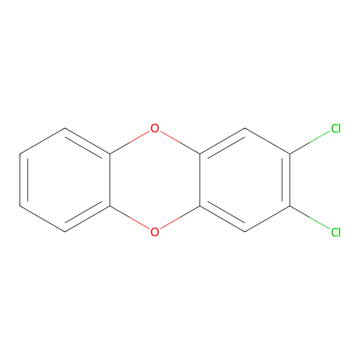 2,3-Dichlorodibenzo-p-dioxin molecular structure, CAS 29446-15-9