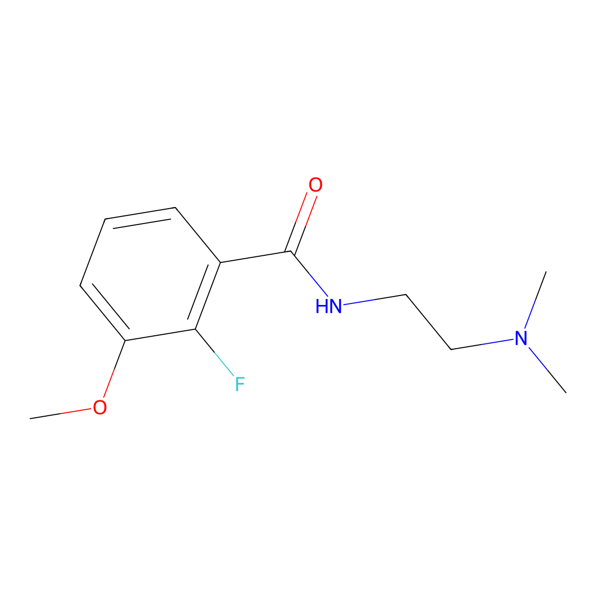 Benzamide, N-[2-(dimethylamino)ethyl]-2-fluoro-3-methoxy- molecular structure, CAS 2944823-97-4