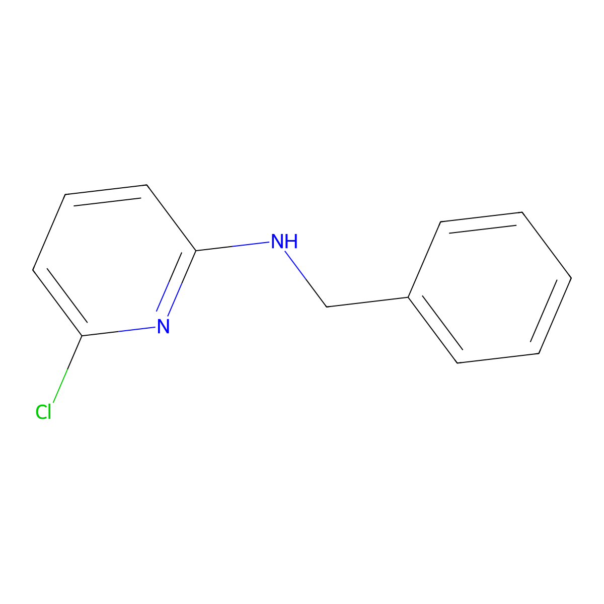 N-benzyl-6-chloropyridin-2-amine molecular structure, CAS 29449-76-1