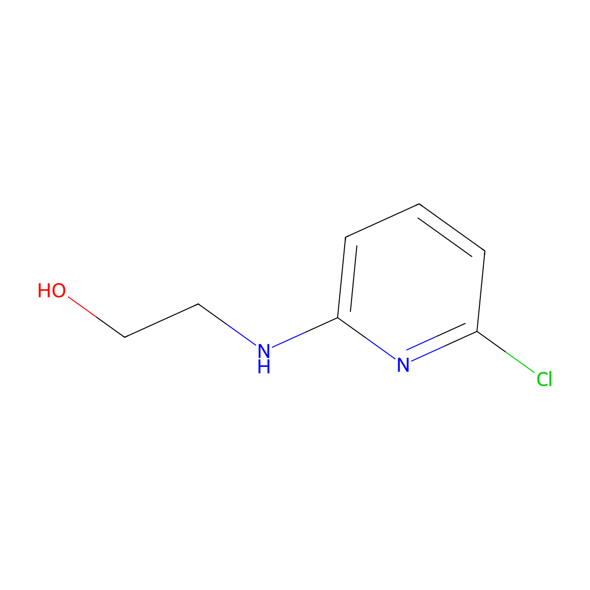 2-((6-Chloropyridin-2-yl)amino)ethanol molecular structure, CAS 29449-82-9
